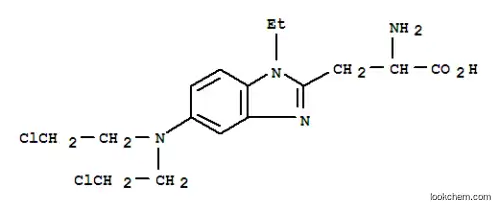 Molecular Structure of 31349-45-8 (1H-Benzimidazole-2-propanoicacid, a-amino-5-[bis(2-chloroethyl)amino]-1-ethyl-)