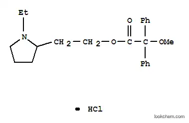 Acetic acid, 2,2-diphenyl-2-methoxy-, 2-(1-ethyl-2-pyrrolidinyl)ethyl ester, hydrochloride