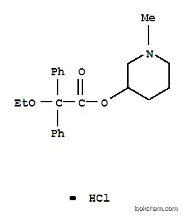 Molecular Structure of 3138-70-3 (3-{[ethoxy(diphenyl)acetyl]oxy}-1-methylpiperidinium chloride)