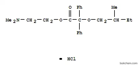 Molecular Structure of 3142-05-0 (N,N-dimethyl-2-{[(2-methylbutoxy)(diphenyl)acetyl]oxy}ethanaminium chloride)