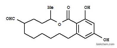 Molecular Structure of 31571-37-6 (1H-2-Benzoxacyclotetradecin-6-carboxaldehyde,3,4,5,6,7,8,9,10,11,12-decahydro-14,16-dihydroxy-3-methyl-1-oxo-)