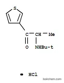 Molecular Structure of 31634-13-6 (2-(tert-butylamino)-1-(thiophen-3-yl)propan-1-one hydrochloride (1:1))