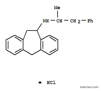 Molecular Structure of 31802-17-2 (N-(1-phenylpropan-2-yl)-10,11-dihydro-5H-dibenzo[a,d][7]annulen-10-amine hydrochloride (1:1))