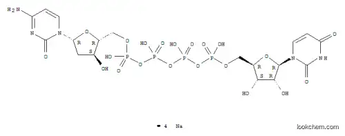 Molecular Structure of 318250-11-2 (Uridine5'-(pentahydrogen tetraphosphate), P'5'-ester with 2'-deoxycytidine, sodium salt (1:4))