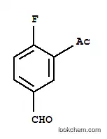Molecular Structure of 319455-11-3 (Benzaldehyde, 3-acetyl-4-fluoro- (9CI))