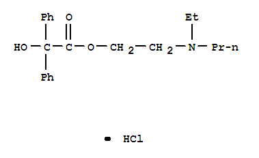 Benzeneacetic acid, a-hydroxy-a-phenyl-,2-(ethylpropylamino)ethyl ester, hydrochloride (1:1)
