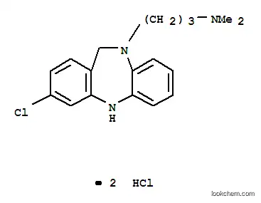 Molecular Structure of 32047-68-0 (3-chloro-10-[3-(dimethylammonio)propyl]-10,11-dihydro-5H-dibenzo[b,e][1,4]diazepin-10-ium dichloride)