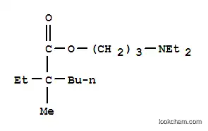 Molecular Structure of 32051-67-5 (2-Ethyl-2-methylhexanoic acid 3-(diethylamino)propyl ester)