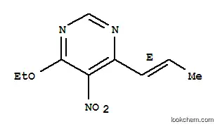 Molecular Structure of 326832-03-5 (Pyrimidine, 4-ethoxy-5-nitro-6-(1E)-1-propenyl- (9CI))