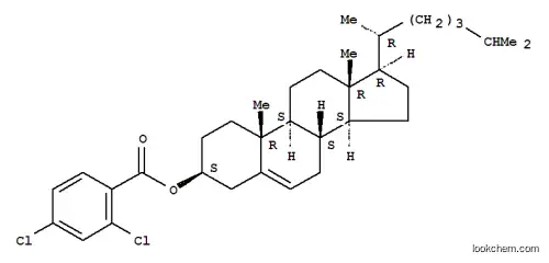 Molecular Structure of 32832-01-2 ([(3S,8S,10R,13R,14S,17R)-10,13-dimethyl-17-[(2R)-6-methylheptan-2-yl]-2,3,4,7,8,9,11,12,14,15,16,17-dodecahydro-1H-cyclopenta[a]phenanthren-3-yl] 2,4-dichlorobenzoate)