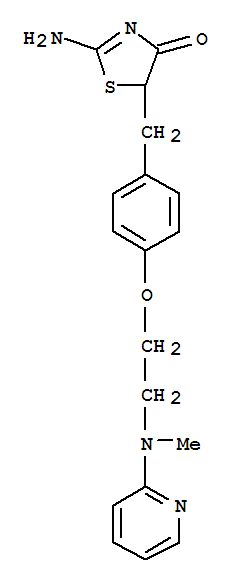 5-[[4-[2-(N-methyl-N-2-piperidinyl)amino]ethoxy]phenyl]methyl]-2-imino-4-thiazolidinone