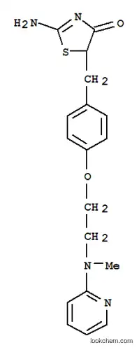 Molecular Structure of 329249-53-8 (2-Amino-5-[[4-[2-(methyl-2-pyridinylamino)ethoxy]phenyl]methyl]-4(5H)-thiazolone)