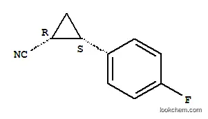Cyclopropanecarbonitrile, 2-(4-fluorophenyl)-, (1R,2S)- (9CI)