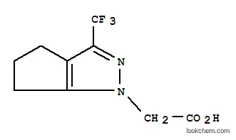 Molecular Structure of 333309-24-3 ((3-TRIFLUOROMETHYL-5,6-DIHYDRO-4H-CYCLOPENTA-PYRAZOL-1-YL)-ACETIC ACID)