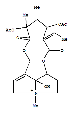 [1,6]Dioxacyclododecino[2,3,4-gh]pyrrolizinium,4,6-bis(acetyloxy)-3-ethylidene-2,3,4,5,6,7,9,11,13,14,14a,14b-dodecahydro-5,6,12-trimethyl-2,7-dioxo-,(3Z,14aR,14bR)- (9CI)