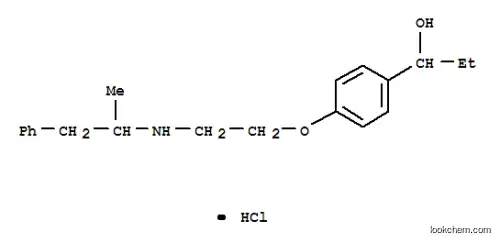 Molecular Structure of 34535-83-6 (alpha-ethyl-4-[2-[(1-methyl-2-phenylethyl)amino]ethoxy]benzyl alcohol hydrochloride)