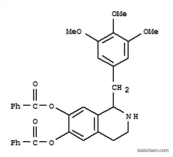 Molecular Structure of 34685-12-6 (6,7-Isoquinolinediol,  1,2,3,4-tetrahydro-1-[(3,4,5-trimethoxyphenyl)methyl]-,  dibenzoate  (ester)  (9CI))