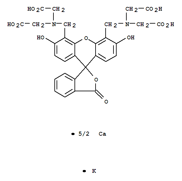 Glycine,N,N'-[(3',6'-dihydroxy-3-oxospiro[isobenzofuran-1(3H),9'-[9H]xanthene]-4',5'-diyl)bis(methylene)]bis[N-(carboxymethyl)-,calcium potassium salt (2:5:2)