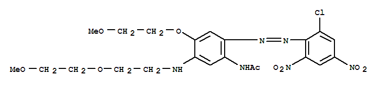 Acetamide,N-[2-[2-(2-chloro-4,6-dinitrophenyl)diazenyl]-4-(2-methoxyethoxy)-5-[[2-(2-methoxyethoxy)ethyl]amino]phenyl]-