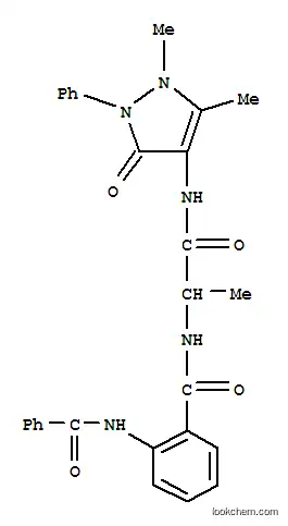 Molecular Structure of 384344-81-4 (Benzamide, 2-(benzoylamino)-N-[2-[(2,3-dihydro-1,5-dimethyl-3-oxo-2-phenyl-1H-pyrazol-4-yl)amino]-1-methyl-2-oxoethyl]- (9CI))