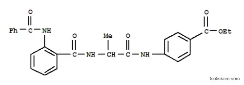 Molecular Structure of 384344-83-6 (Benzoic acid, 4-[[2-[[2-(benzoylamino)benzoyl]amino]-1-oxopropyl]amino]-, ethyl ester (9CI))