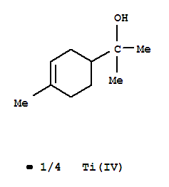3-Cyclohexene-1-methanol,a,a,4-trimethyl-, titanium(4+) salt (4:1)