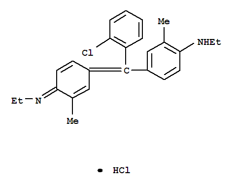 Benzenamine,4-[(2-chlorophenyl)[4-(ethylimino)-3-methyl-2,5-cyclohexadien-1-ylidene]methyl]-N-ethyl-2-methyl-,hydrochloride (1:1)