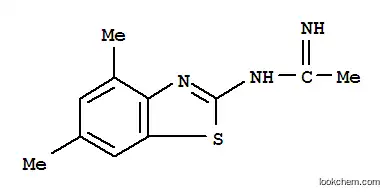 Molecular Structure of 395065-75-5 (Ethanimidamide, N-(4,6-dimethyl-2-benzothiazolyl)- (9CI))