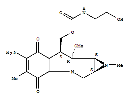 Carbamic acid,(2-hydroxyethyl)-,(6-amino-1,1a,2,4,7,8,8a,8b-octahydro-8a-methoxy-1,5-dimethyl-4,7-dioxoazirino[2',3':3,4]pyrrolo[1,2-a]indol-8-yl)methylester, [1aS-(1aa,8b,8aa,8ba)]- (9CI)