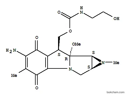 Molecular Structure of 41515-28-0 (Carbamic acid,(2-hydroxyethyl)-,(6-amino-1,1a,2,4,7,8,8a,8b-octahydro-8a-methoxy-1,5-dimethyl-4,7-dioxoazirino[2',3':3,4]pyrrolo[1,2-a]indol-8-yl)methylester, [1aS-(1aa,8b,8aa,8ba)]- (9CI))