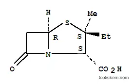 Molecular Structure of 422270-18-6 (4-Thia-1-azabicyclo[3.2.0]heptane-2-carboxylicacid,3-ethyl-3-methyl-7-oxo-,(2S,3S,5R)-(9CI))