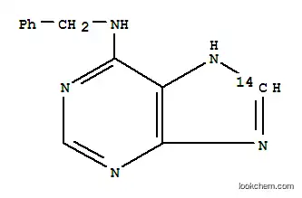 Molecular Structure of 4261-06-7 (6-BENZYLAMINOPURINE-8-14C)