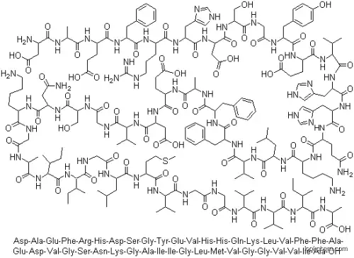 Molecular Structure of 107761-42-2 (beta-Amyloid (1-42) human)