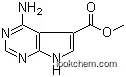 Molecular Structure of 126149-77-7 (1H-Pyrrolo[2,3-d]pyrimidine-5-carboxylicacid,4-amino-,methylester(9CI))