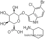 Molecular Structure of 18656-96-7 (5-Bromo-4-chloro-3-indolyl-beta-D-glucuronide cyclohexylammonium salt)