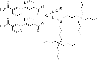 Di-tetrabutylammonium cis-bis(isothiocyanato)bis(2,2-bipyridyl-4,4-dicarboxylato)ruthenium(II)