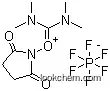 Molecular Structure of 265651-18-1 (N,N,N',N'-Tetramethyl-O-(N-succinimidyl)uronium hexafluorophosphate)