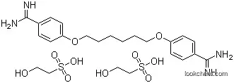 Molecular Structure of 659-40-5 (2-hydroxyethanesulphonic acid, compound with 4,4'-[hexane-1,6-diylbis(oxy)]bis[benzenecarboxamidine] (2:1))
