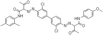 Pigment Yellow 127;2,2'-[(3,3'-Dichloro[1,1'-biphenyl]-4,4'-diyl)bis(azo)]bis[3-oxo-butanamide N,N'-bis(o-anisyl and 2,4-xylyl) derivs 68610-86-6