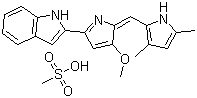 2-(2-((3,5-Dimethyl-1H-pyrrol-2-yl)methylene)-3-methoxy-2H-pyrrol-5-yl)-1H-indole methanesulfonate