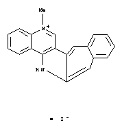Molecular Structure of 180520-60-9 (13H-Benz[5,6]indolo[3,2-c]quinolinium,5-methyl-, iodide (1:1))