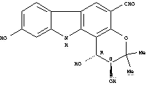 Molecular Structure of 192706-30-2 (Pyrano[3,2-a]carbazole-5-carboxaldehyde,1,2,3,11-tetrahydro-1,2,9-trihydroxy-3,3-dimethyl-, (1R,2S)-rel-(-)-)