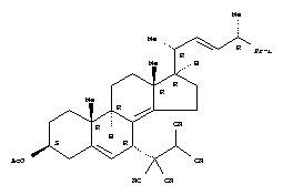 1,1,2,2-Ethanetetracarbonitrile,1-[(3b,7a)-3-(acetyloxy)ergosta-5,8(14),22-trien-7-yl]- (9CI) cas  21549-35-9