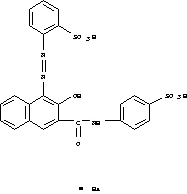 Molecular Structure of 61013-97-6 (Benzenesulfonic acid,2-[2-[2-hydroxy-3-[[(4-sulfophenyl)amino]carbonyl]-1-naphthalenyl]diazenyl]-,barium salt (1:1))