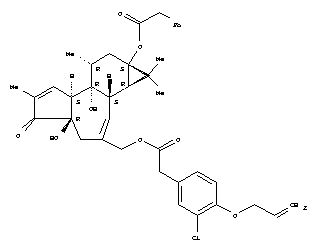 Benzeneacetic acid,3-chloro-4-(2-propenyloxy)-,[1a,1b,4,4a,5,7a,7b,8,9,9a-decahydro-4a,7b-dihydroxy-1,1,6,8-tetramethyl-5-oxo-9a-[(phenylacetyl)oxy]-1H-cyclopropa[3,4]benz[1,2-e]azulen-3-yl]methyleste