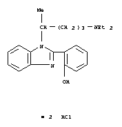 Phenol,2-[1-[4-(diethylamino)-1-methylbutyl]-1H-benzimidazol-2-yl]-, hydrochloride(1:2) cas  7498-97-7