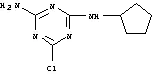 Molecular Structure of 84712-72-1 (6-chloro-N-cyclopentyl-1,3,5-triazine-2,4-diamine)