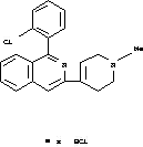 Molecular Structure of 92123-88-1 (1-(2-chlorophenyl)-3-(1-methyl-1,2,3,6-tetrahydropyridin-4-yl)isoquinoline hydrochloride)