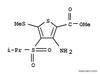Molecular Structure of 175202-07-0 (METHYL 3-AMINO-4-(ISOPROPYLSULFONYL)-5-(METHYLTHIO)THIOPHENE-2-CARBOXYLATE)