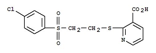 3-Pyridinecarboxylicacid, 2-[[2-[(4-chlorophenyl)sulfonyl]ethyl]thio]-